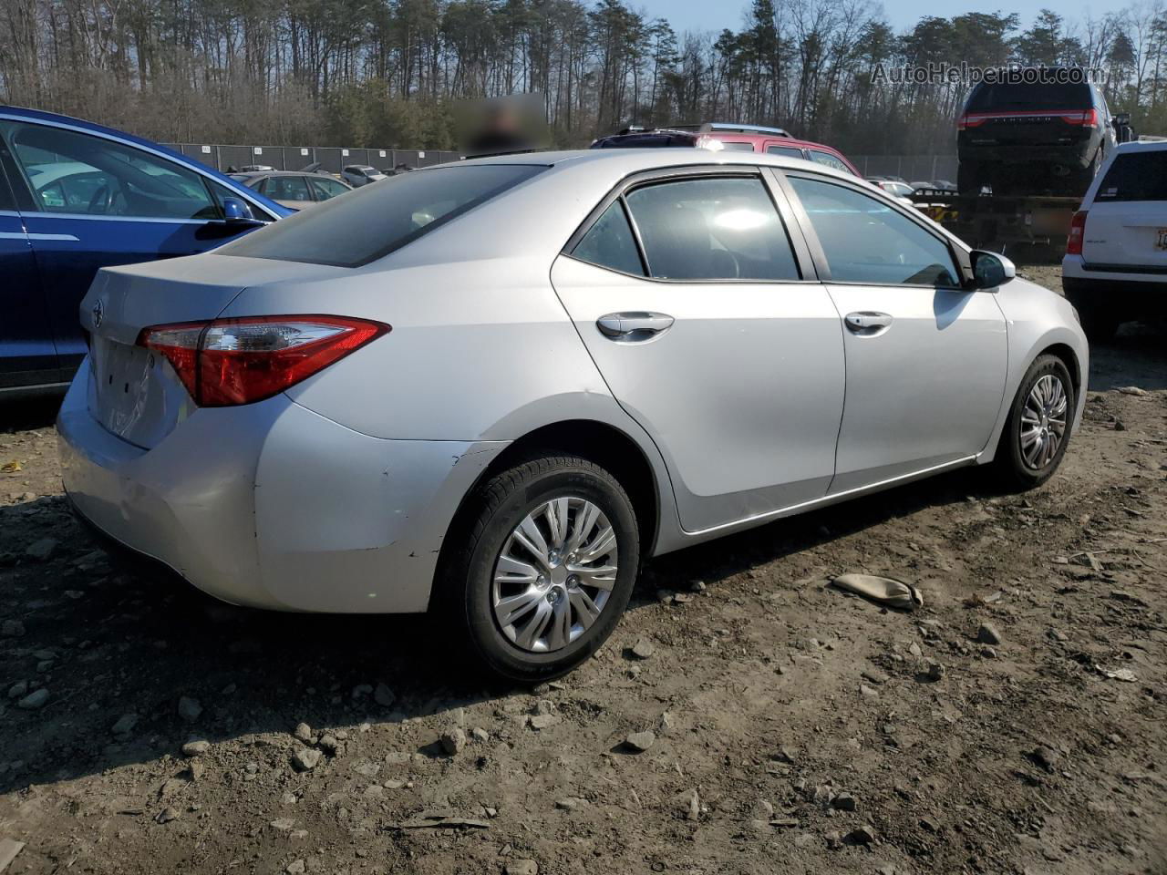 2014 Toyota Corolla L Silver vin: 2T1BURHE7EC158351