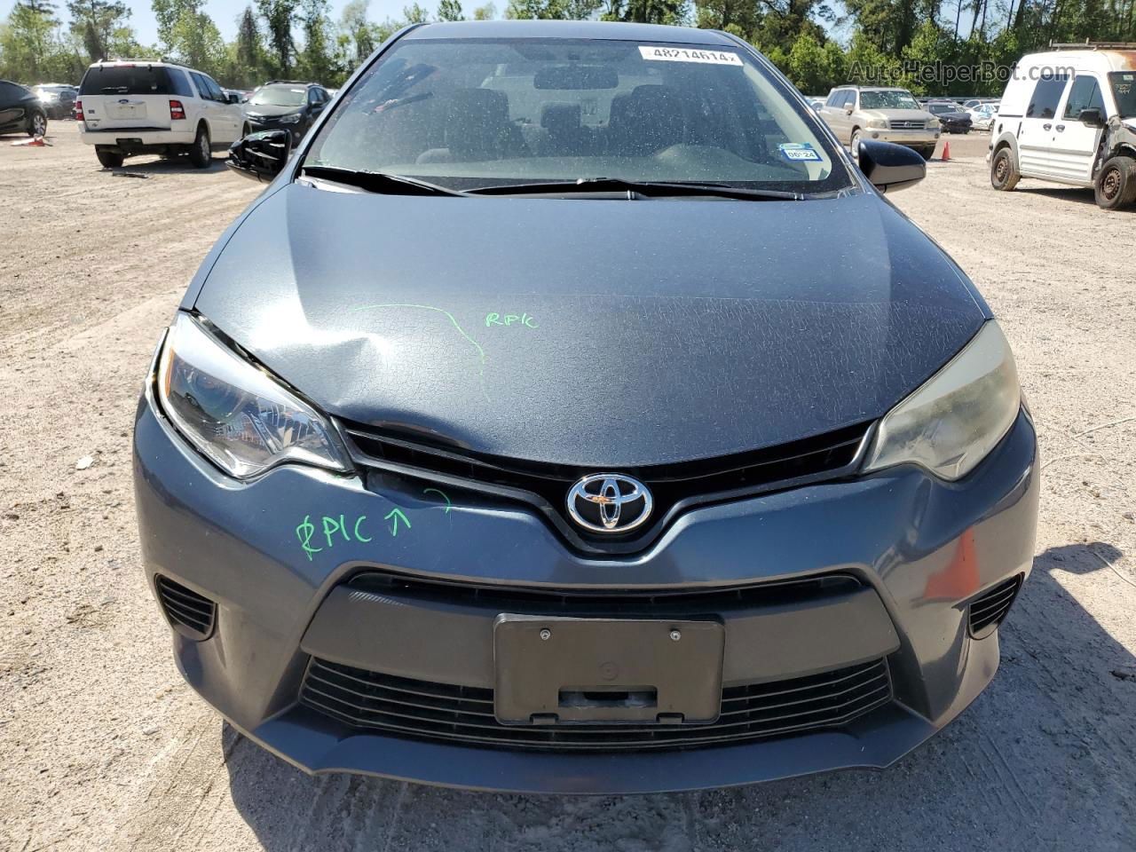 2014 Toyota Corolla L Синий vin: 2T1BURHE7EC182892