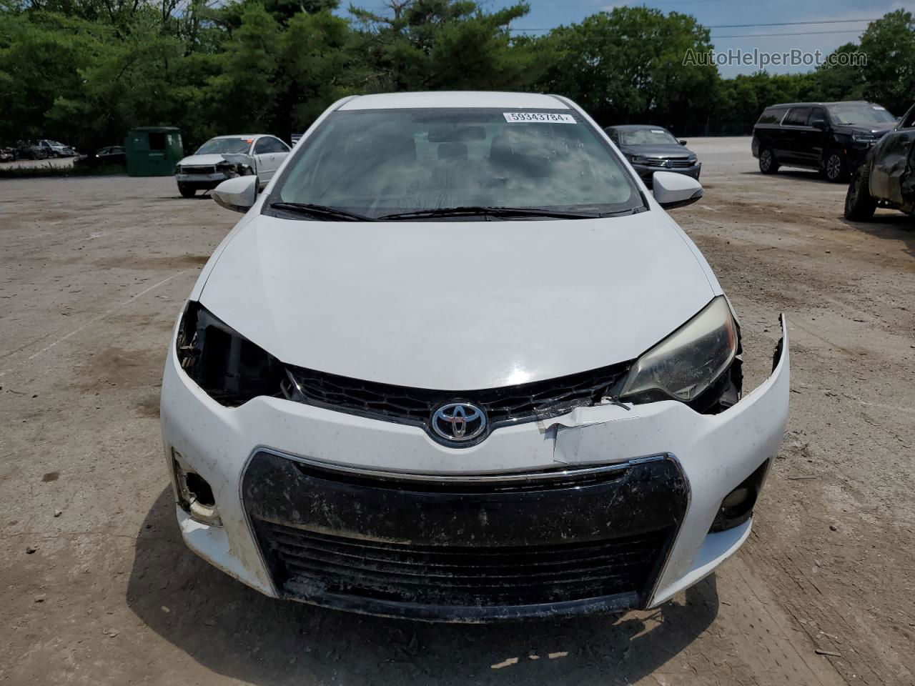 2015 Toyota Corolla L White vin: 2T1BURHE7FC242008