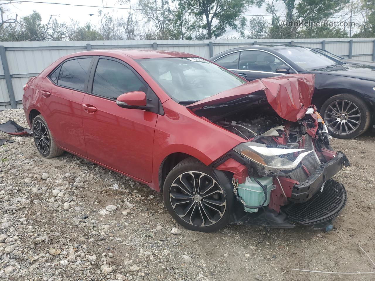 2015 Toyota Corolla L Red vin: 2T1BURHE7FC269712