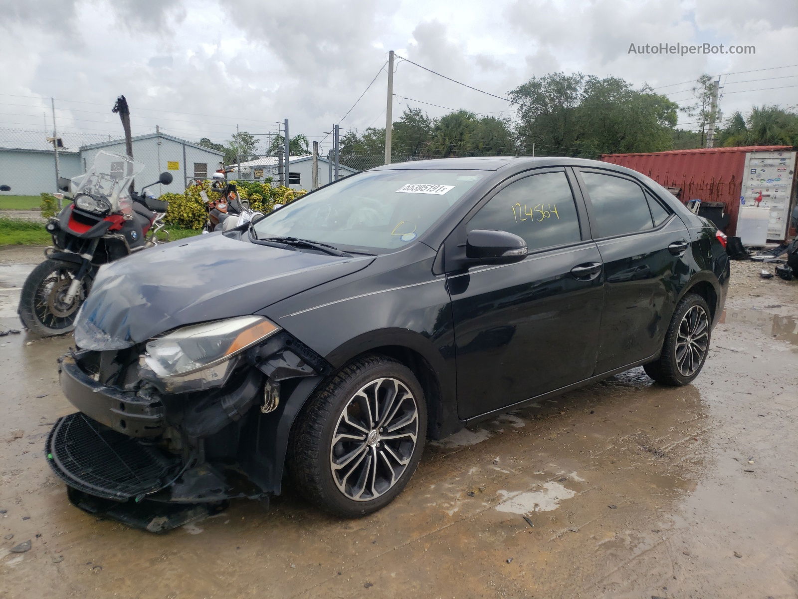 2015 Toyota Corolla L Black vin: 2T1BURHE7FC272755