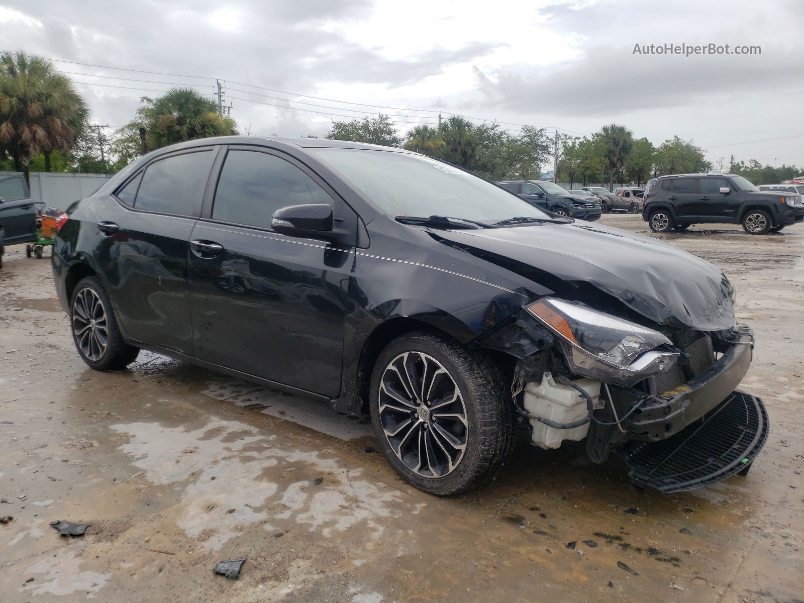 2015 Toyota Corolla L Black vin: 2T1BURHE7FC272755