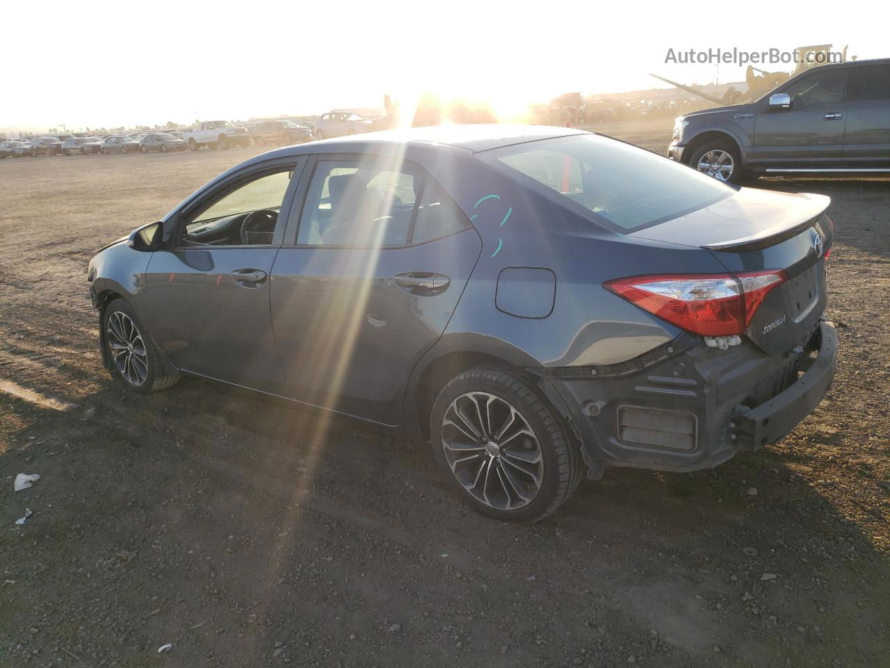 2015 Toyota Corolla L Синий vin: 2T1BURHE7FC275896