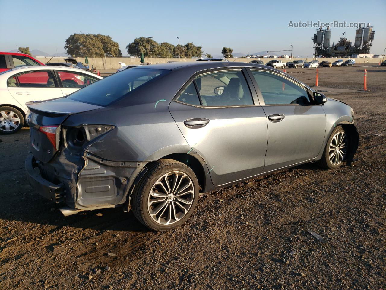 2015 Toyota Corolla L Синий vin: 2T1BURHE7FC275896