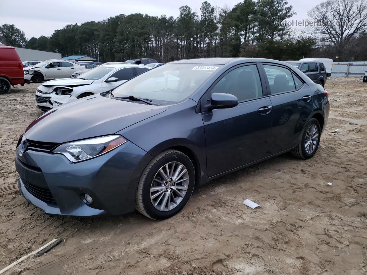 2015 Toyota Corolla L Blue vin: 2T1BURHE7FC277826