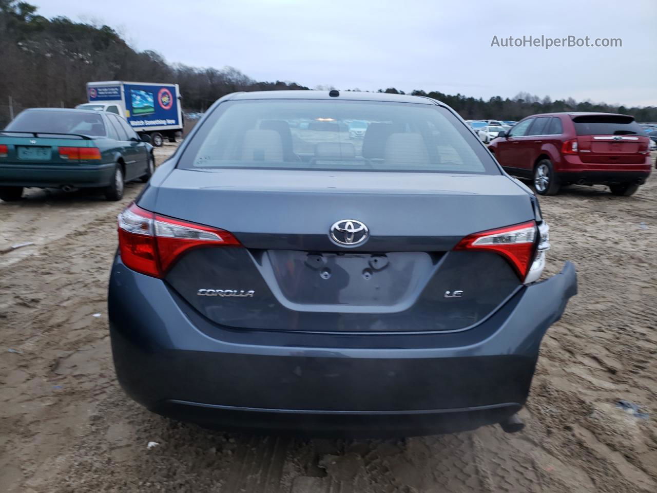 2015 Toyota Corolla L Blue vin: 2T1BURHE7FC277826