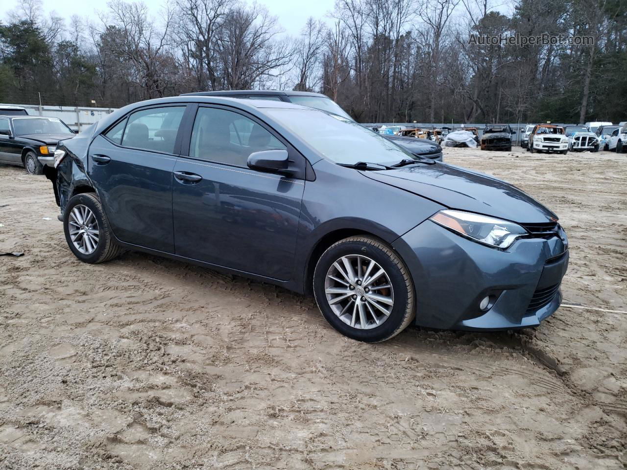 2015 Toyota Corolla L Blue vin: 2T1BURHE7FC277826