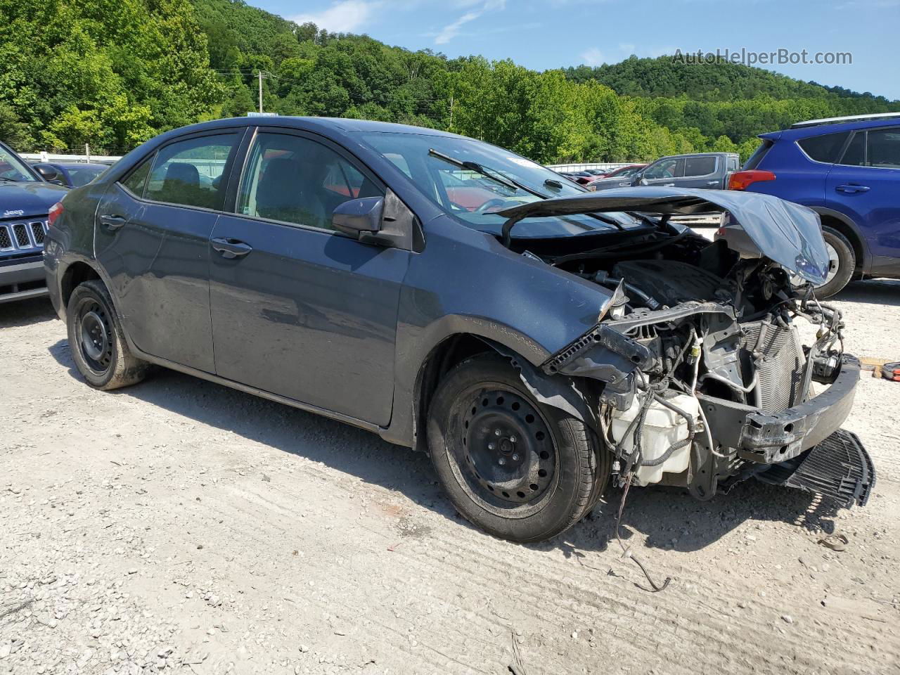 2015 Toyota Corolla L Gray vin: 2T1BURHE7FC296490