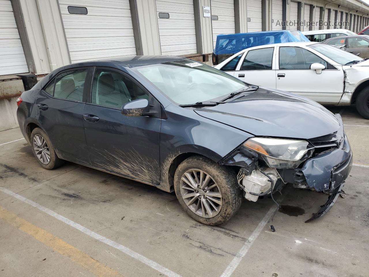 2015 Toyota Corolla L Blue vin: 2T1BURHE7FC312882