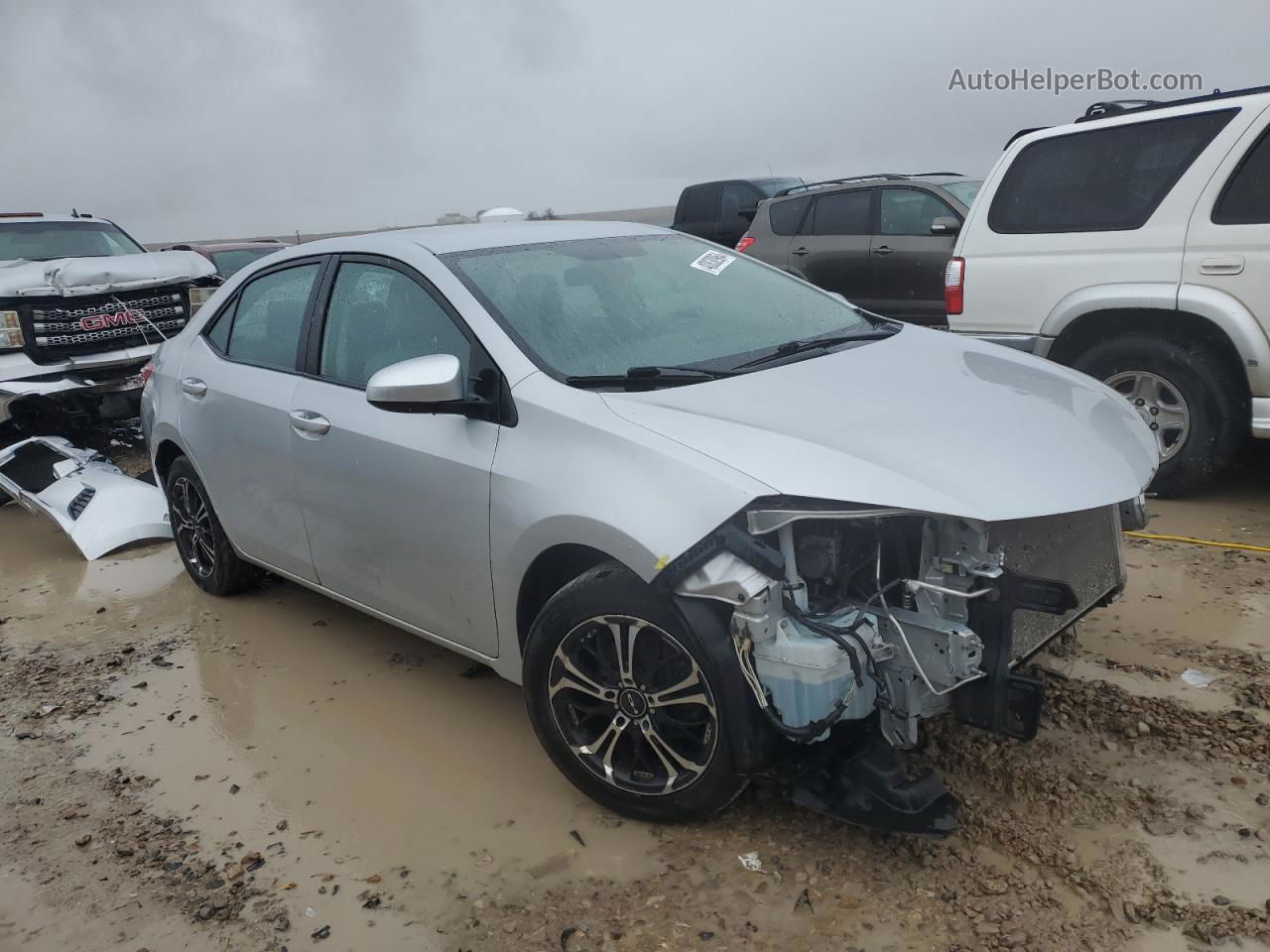 2015 Toyota Corolla L Серебряный vin: 2T1BURHE7FC328404