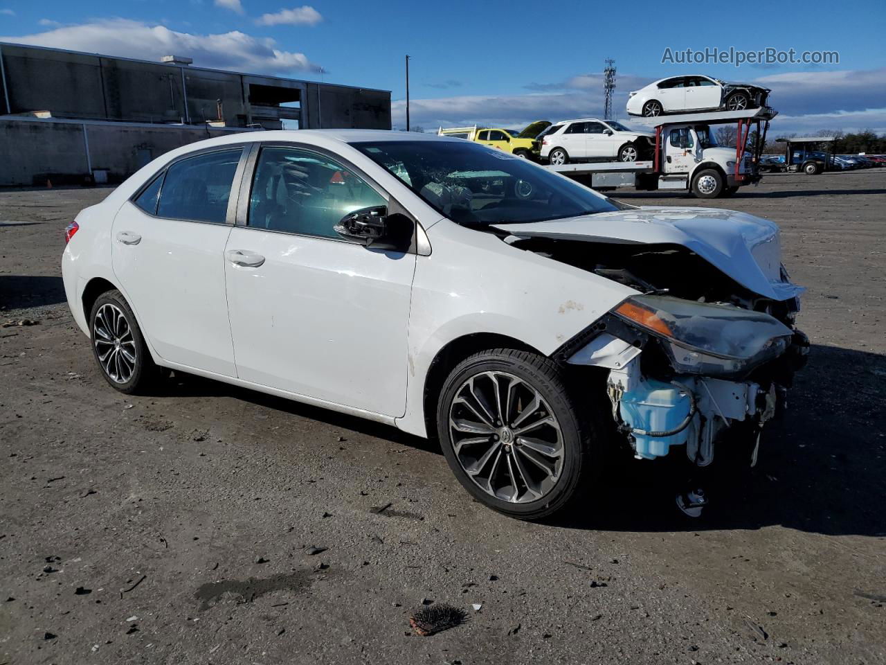 2015 Toyota Corolla L White vin: 2T1BURHE7FC329715