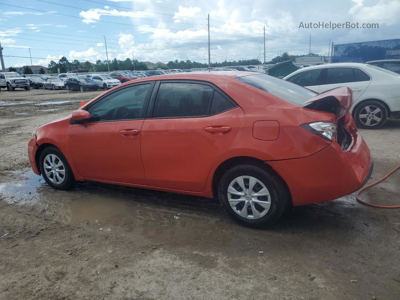 2015 Toyota Corolla L Orange vin: 2T1BURHE7FC340861