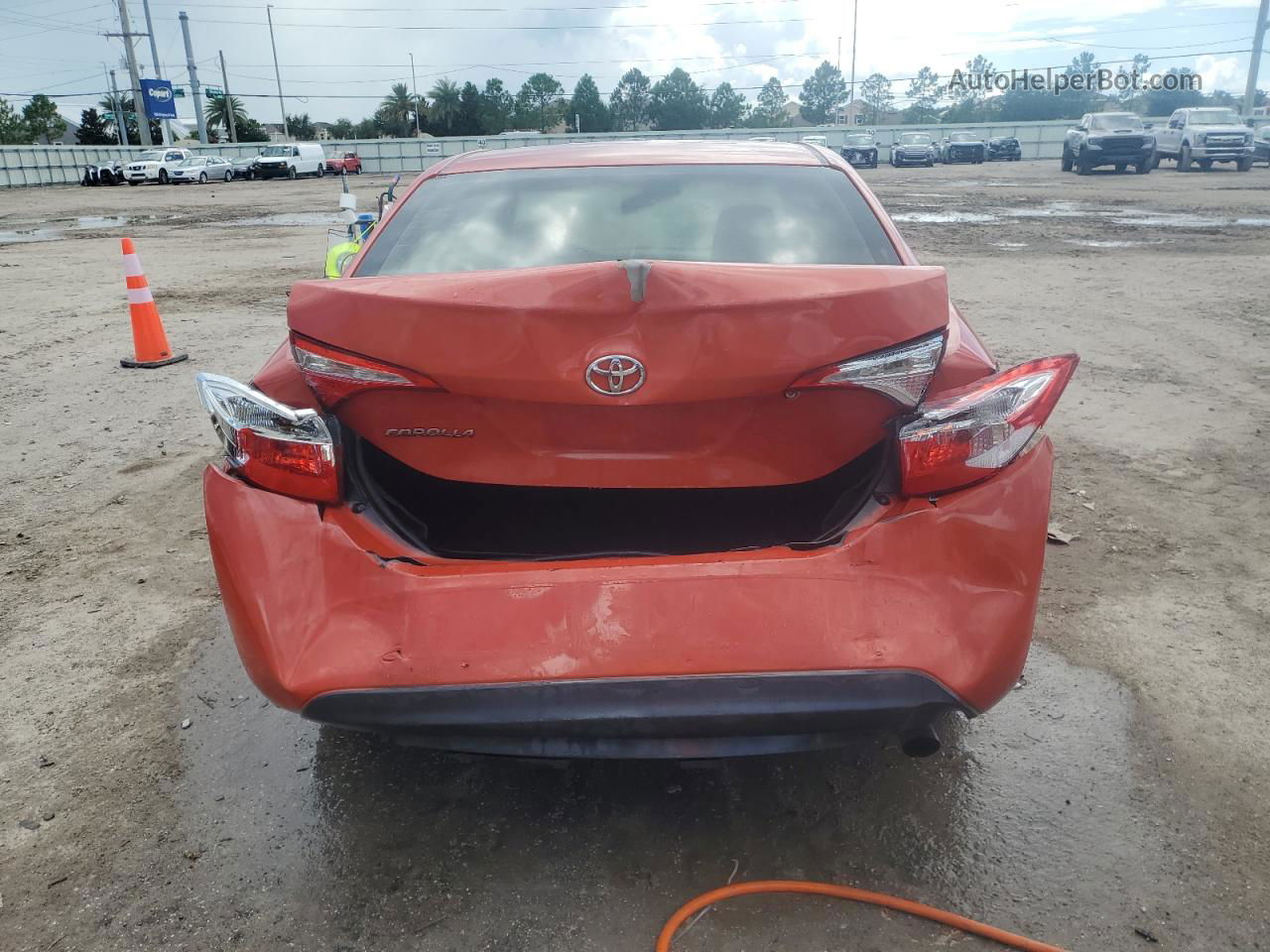 2015 Toyota Corolla L Orange vin: 2T1BURHE7FC340861