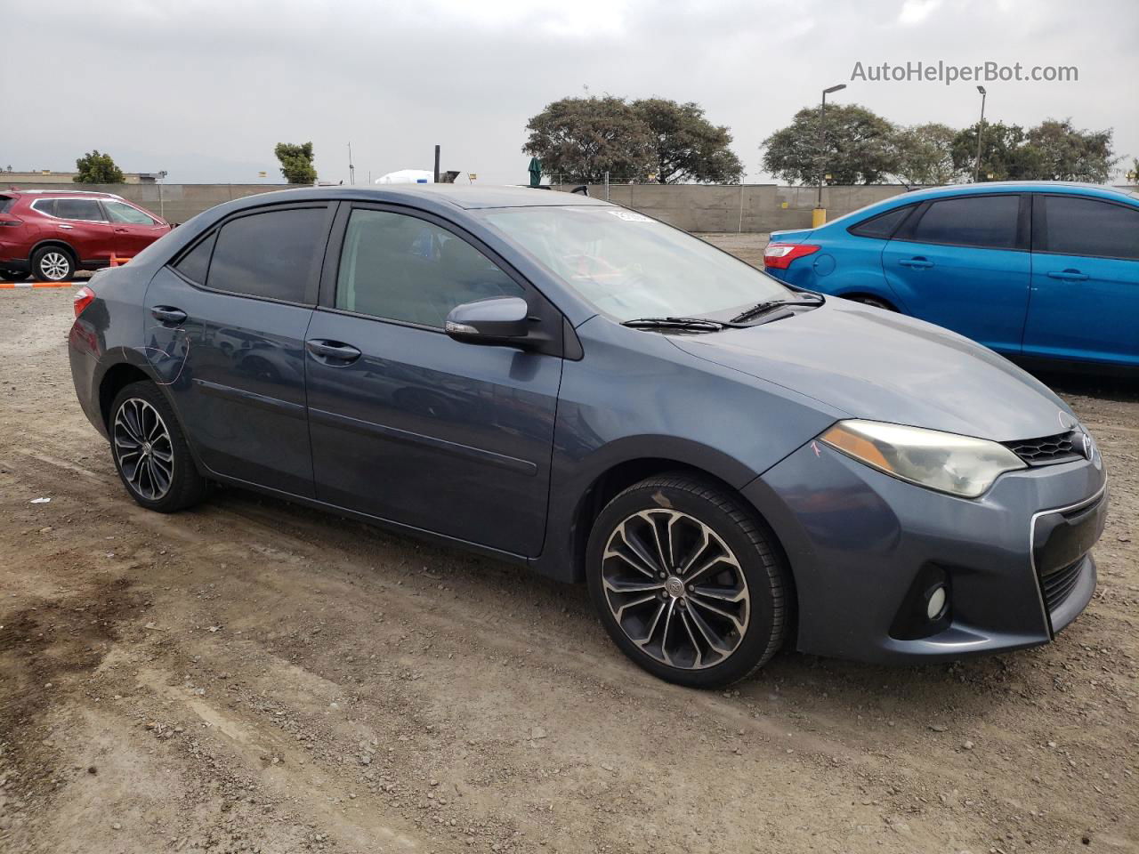 2015 Toyota Corolla L Blue vin: 2T1BURHE7FC345901