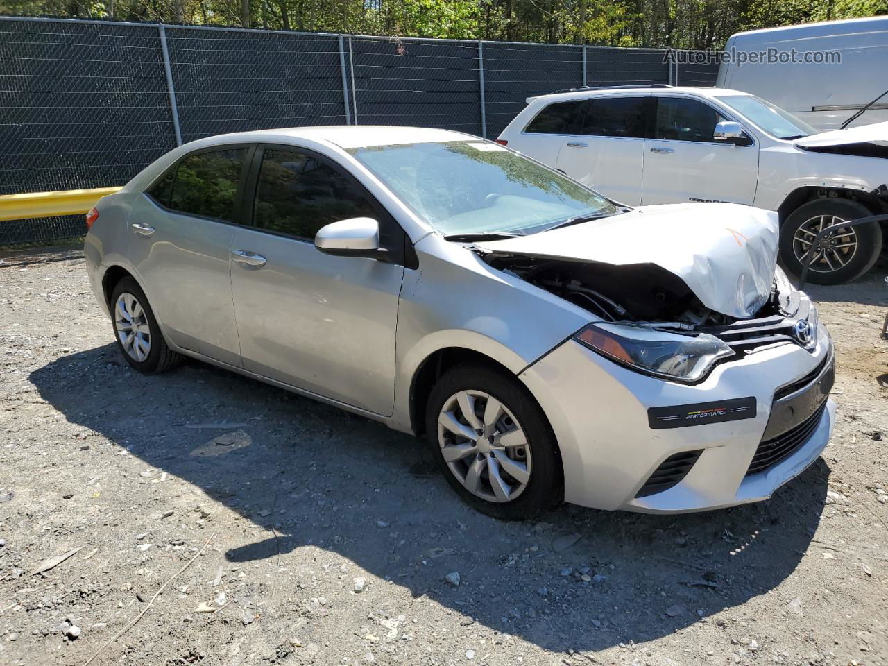 2015 Toyota Corolla L Silver vin: 2T1BURHE7FC362519