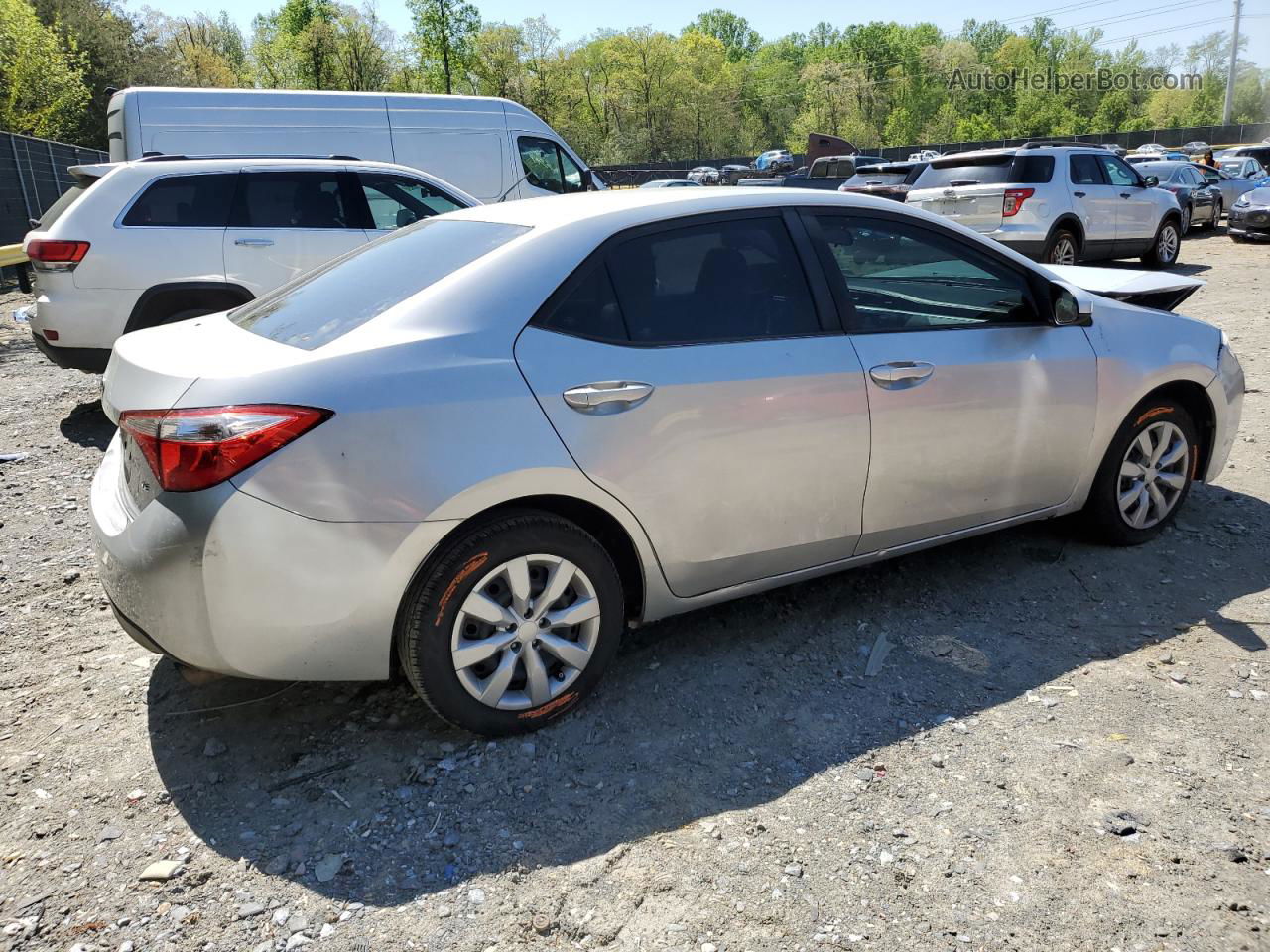 2015 Toyota Corolla L Silver vin: 2T1BURHE7FC362519