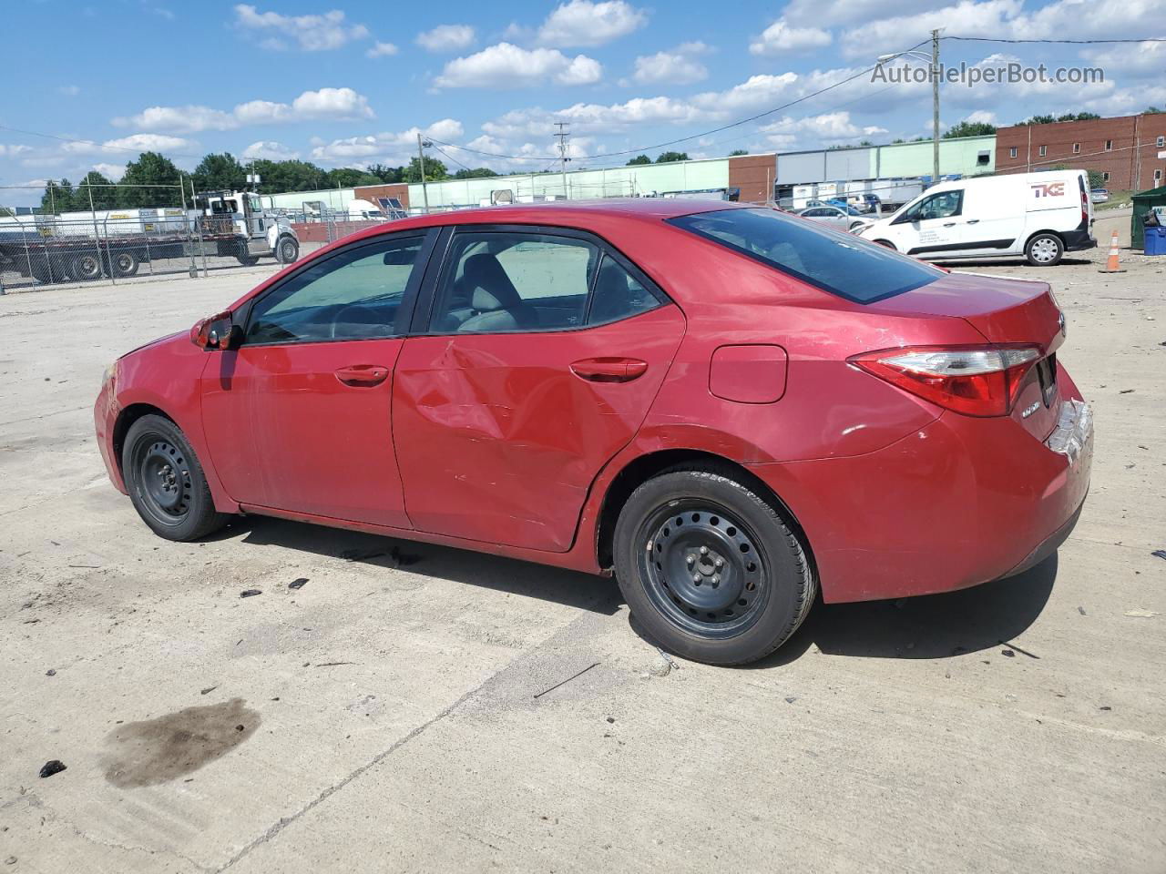 2015 Toyota Corolla L Красный vin: 2T1BURHE7FC362813