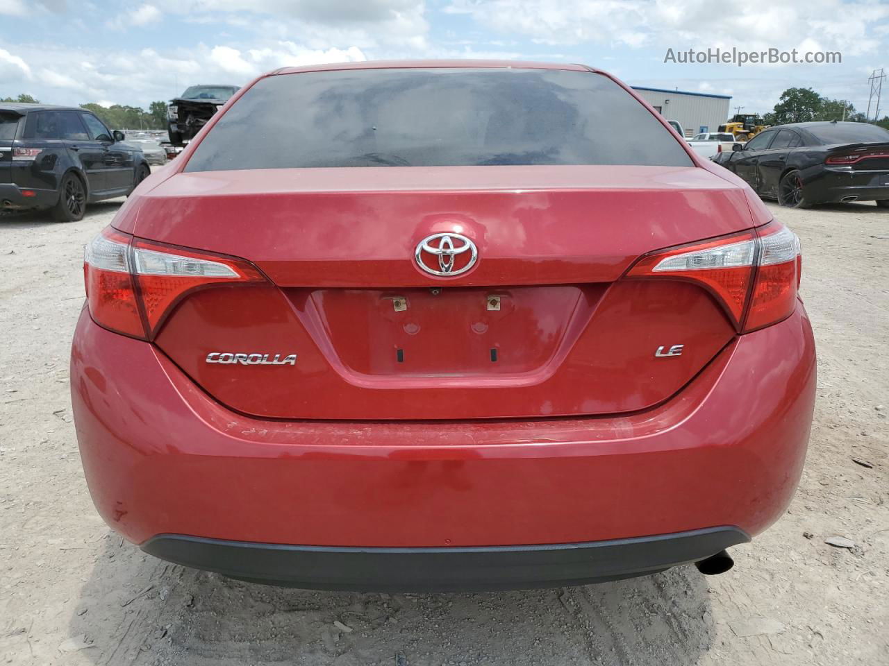 2015 Toyota Corolla L Red vin: 2T1BURHE7FC371849