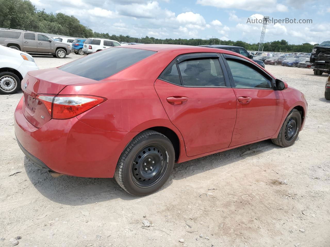 2015 Toyota Corolla L Red vin: 2T1BURHE7FC371849