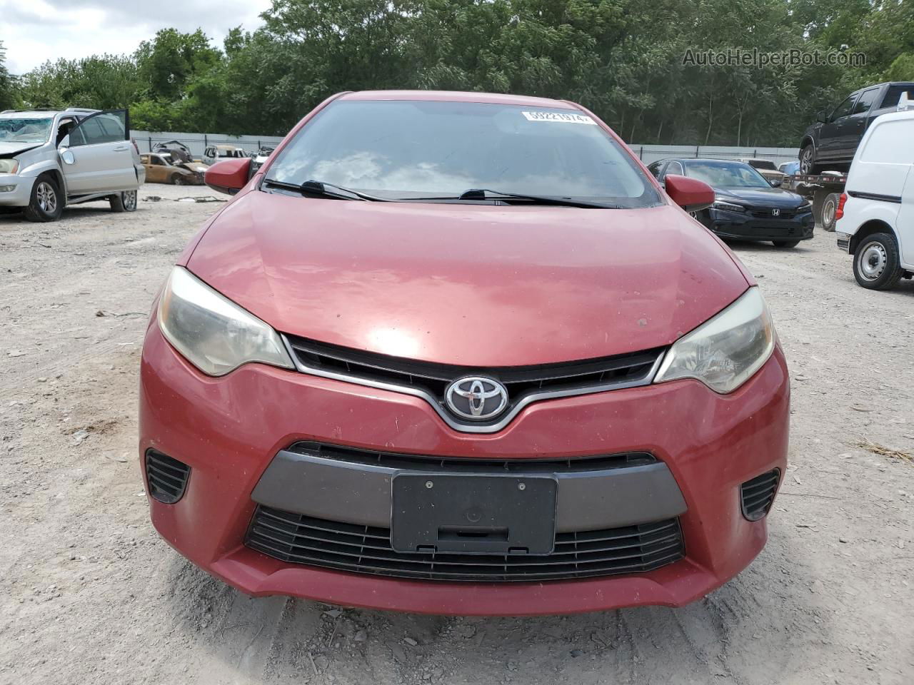 2015 Toyota Corolla L Red vin: 2T1BURHE7FC371849