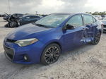 2015 Toyota Corolla L Blue vin: 2T1BURHE7FC376386