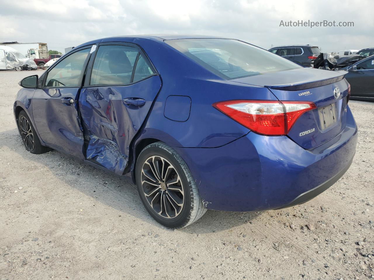 2015 Toyota Corolla L Blue vin: 2T1BURHE7FC376386