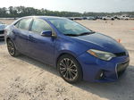 2015 Toyota Corolla L Blue vin: 2T1BURHE7FC376386