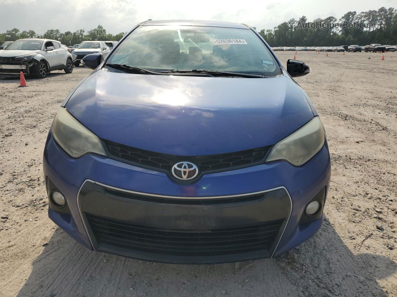 2015 Toyota Corolla L Blue vin: 2T1BURHE7FC376386