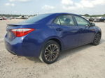 2015 Toyota Corolla L Blue vin: 2T1BURHE7FC376386