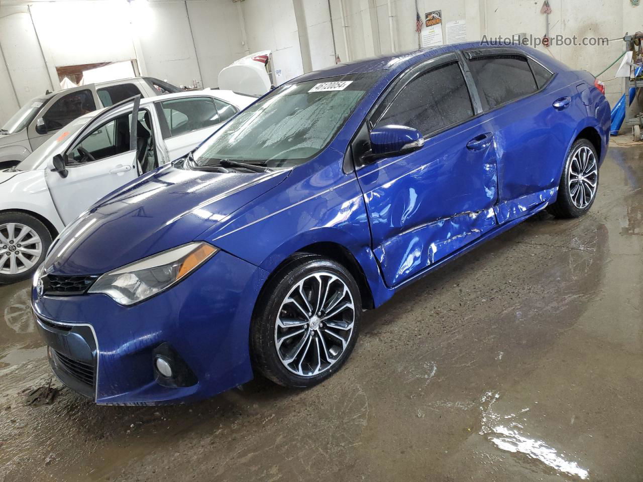 2015 Toyota Corolla L Синий vin: 2T1BURHE7FC392278