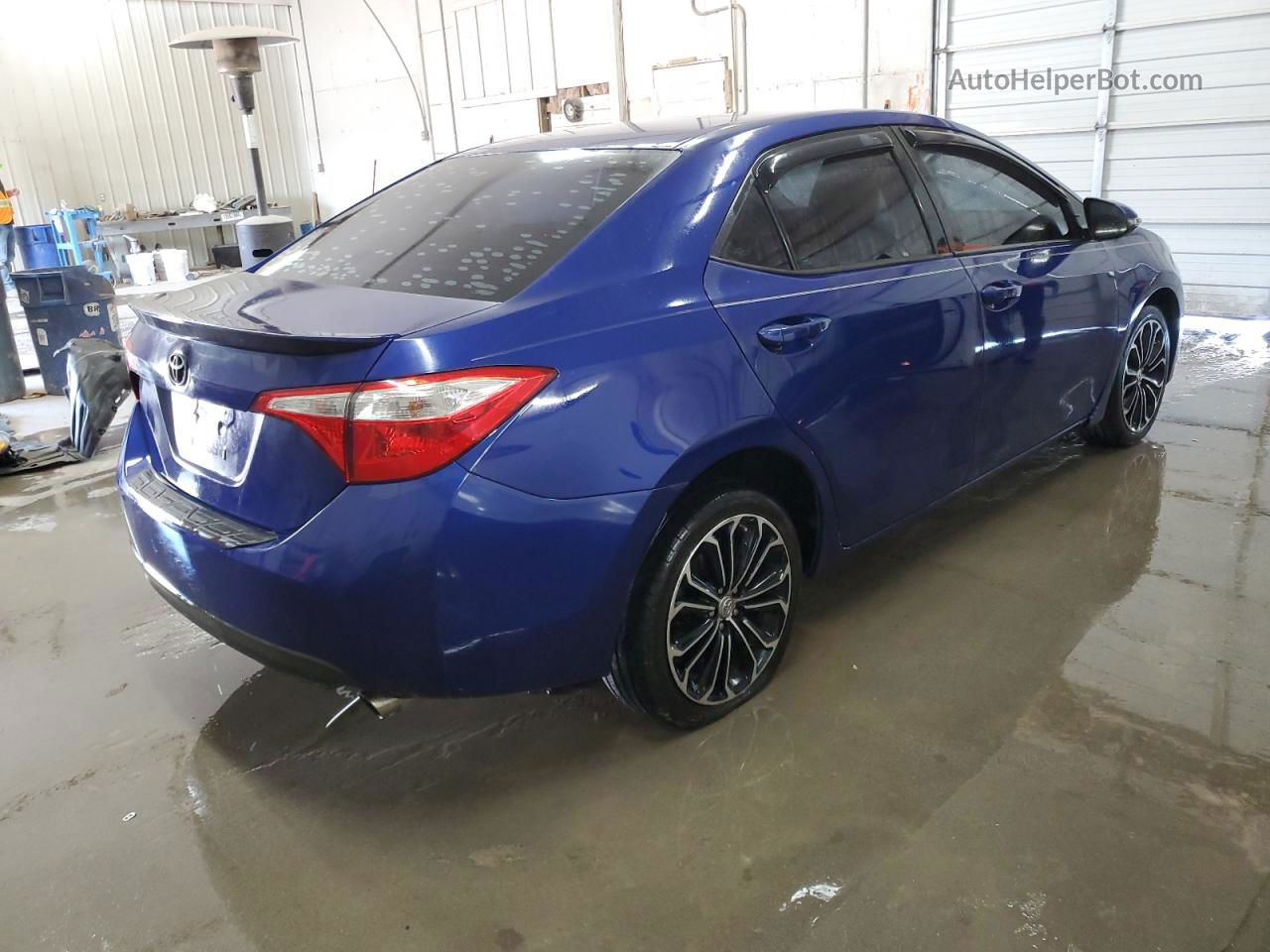 2015 Toyota Corolla L Blue vin: 2T1BURHE7FC392278