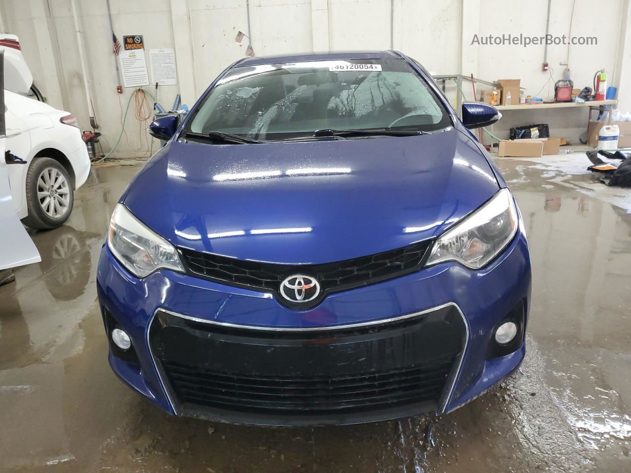 2015 Toyota Corolla L Blue vin: 2T1BURHE7FC392278