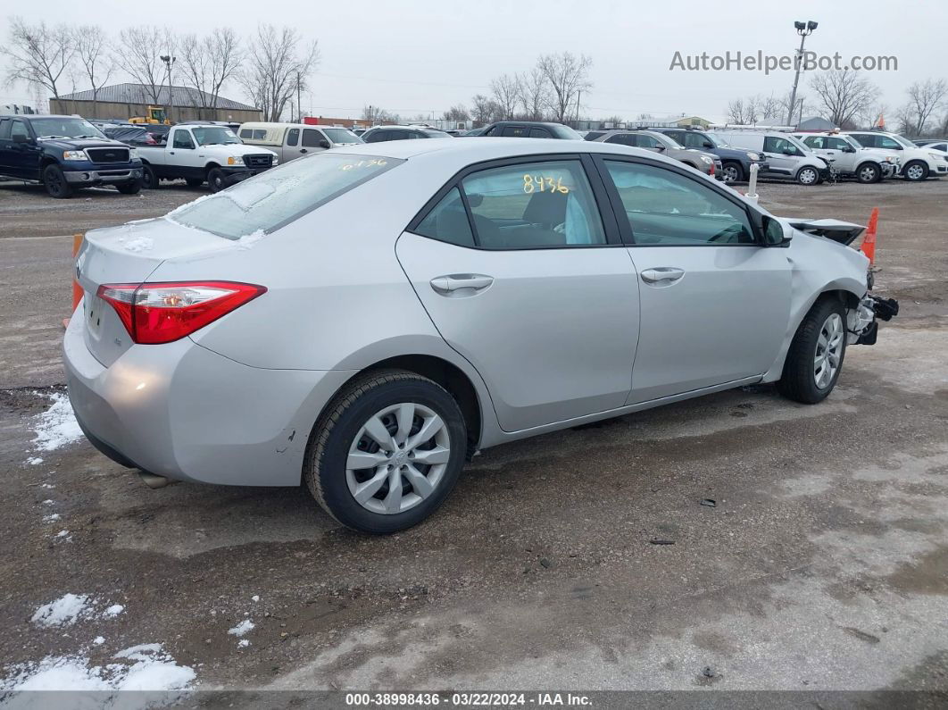 2015 Toyota Corolla Le Серебряный vin: 2T1BURHE7FC404316