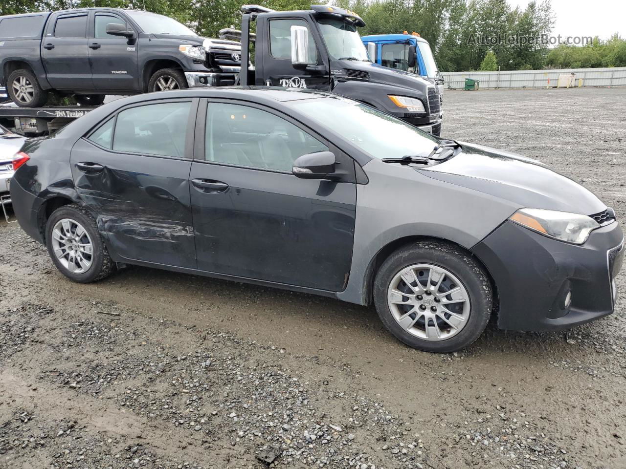 2015 Toyota Corolla L Black vin: 2T1BURHE7FC436554