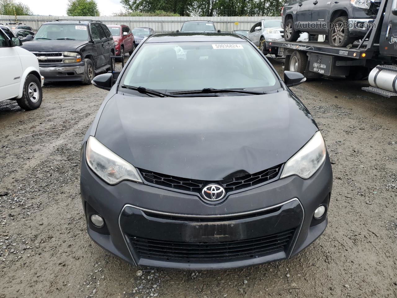 2015 Toyota Corolla L Черный vin: 2T1BURHE7FC436554