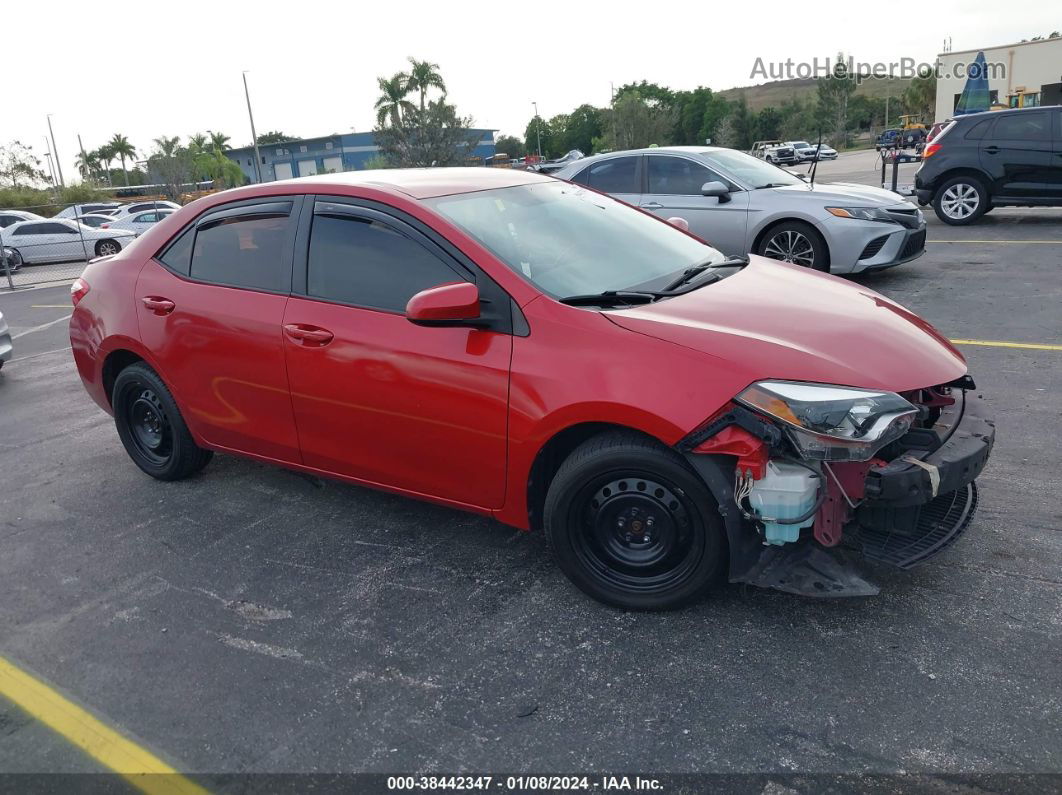 2015 Toyota Corolla Le Red vin: 2T1BURHE7FC440040