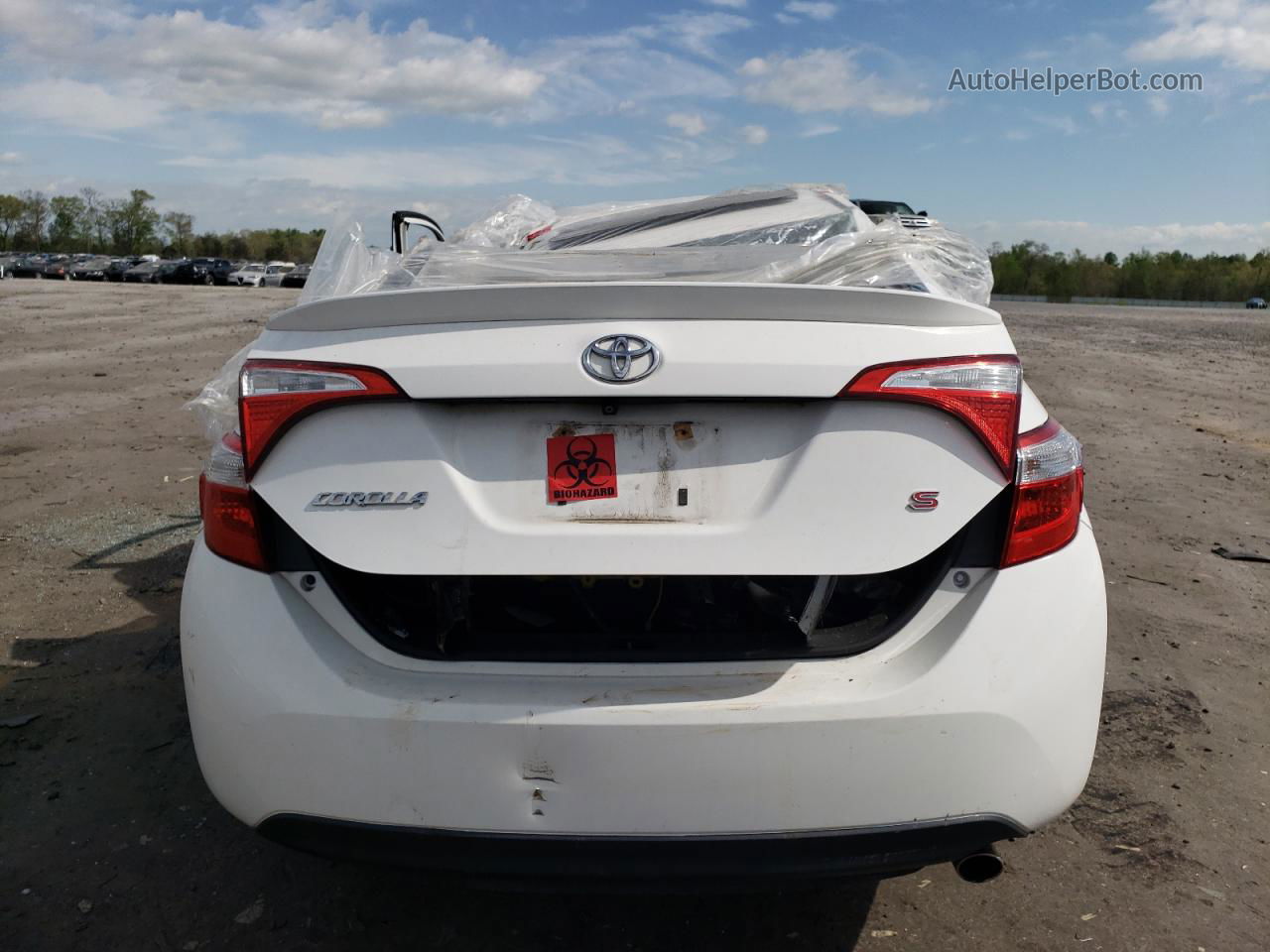 2015 Toyota Corolla L White vin: 2T1BURHE7FC447473