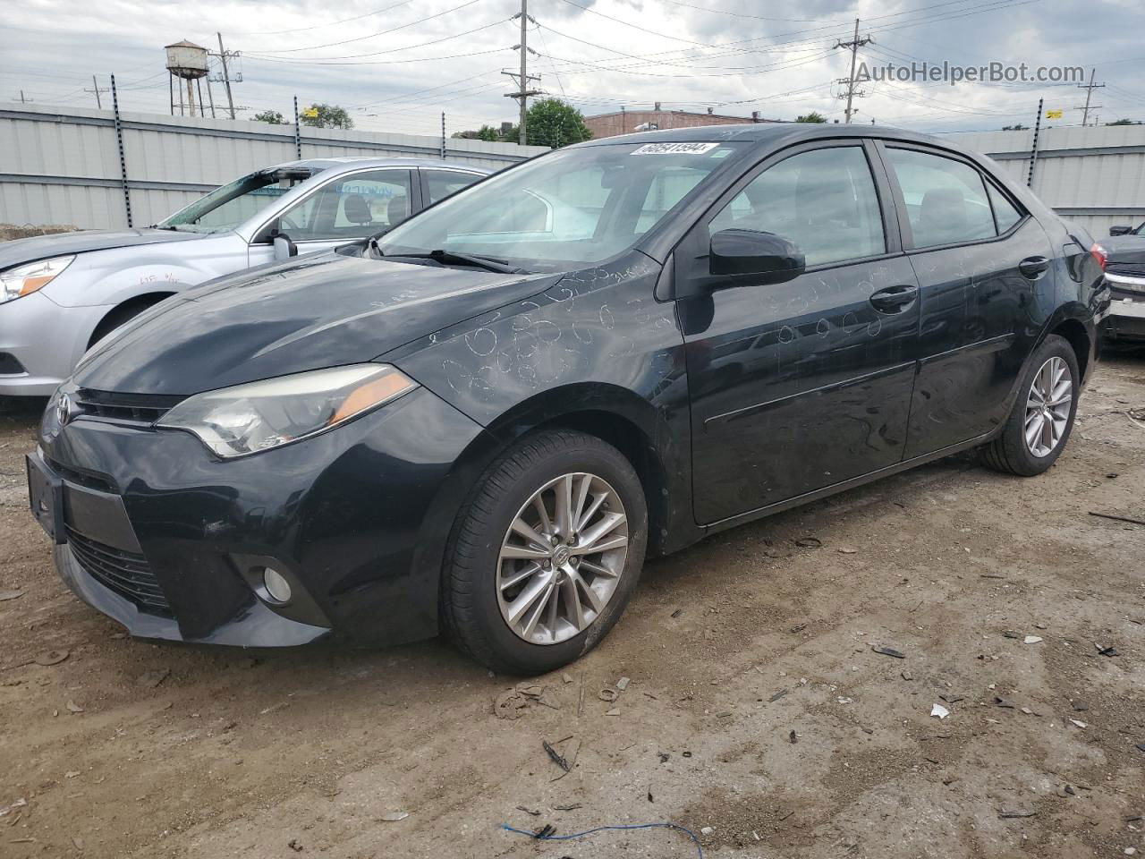 2015 Toyota Corolla L Black vin: 2T1BURHE7FC463060