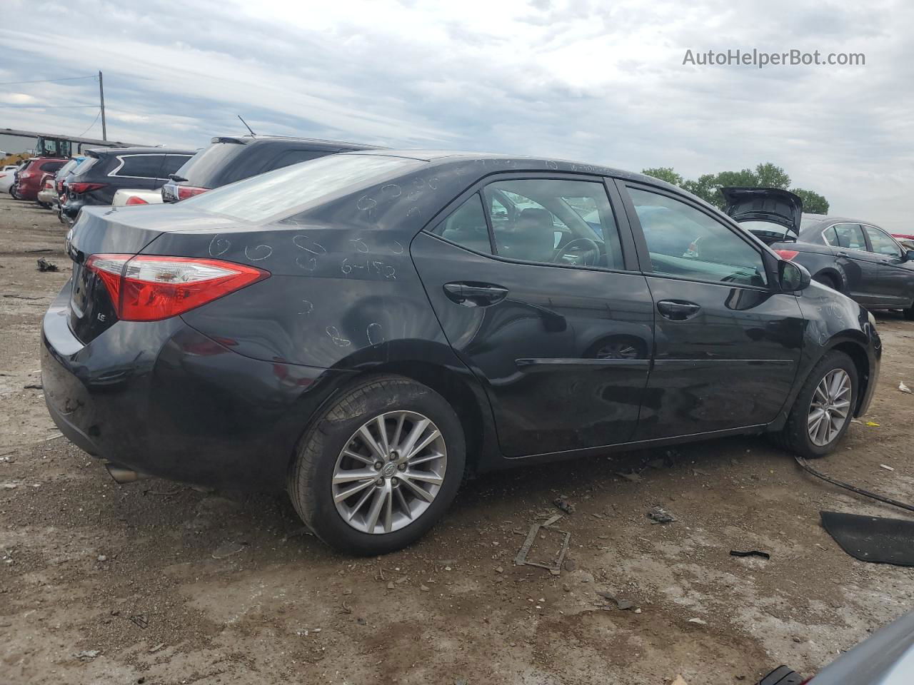 2015 Toyota Corolla L Black vin: 2T1BURHE7FC463060