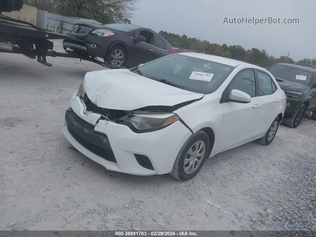 2016 Toyota Corolla L Белый vin: 2T1BURHE7GC498165