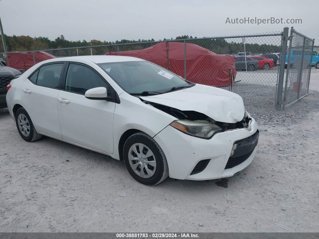 2016 Toyota Corolla L Белый vin: 2T1BURHE7GC498165