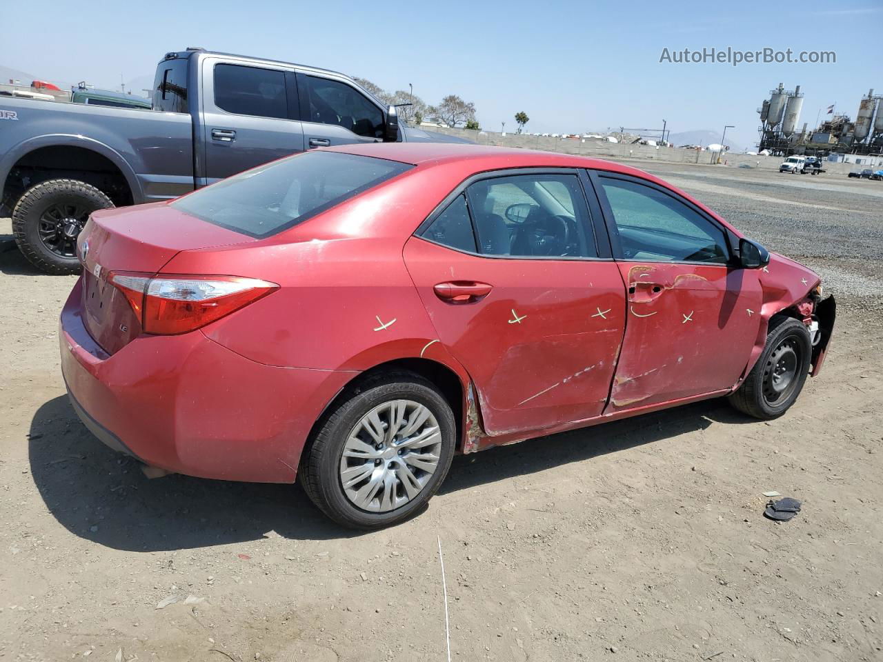 2016 Toyota Corolla L Red vin: 2T1BURHE7GC525803