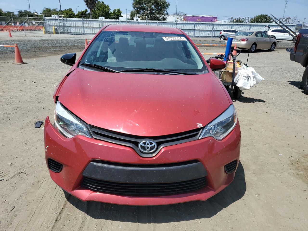 2016 Toyota Corolla L Red vin: 2T1BURHE7GC525803