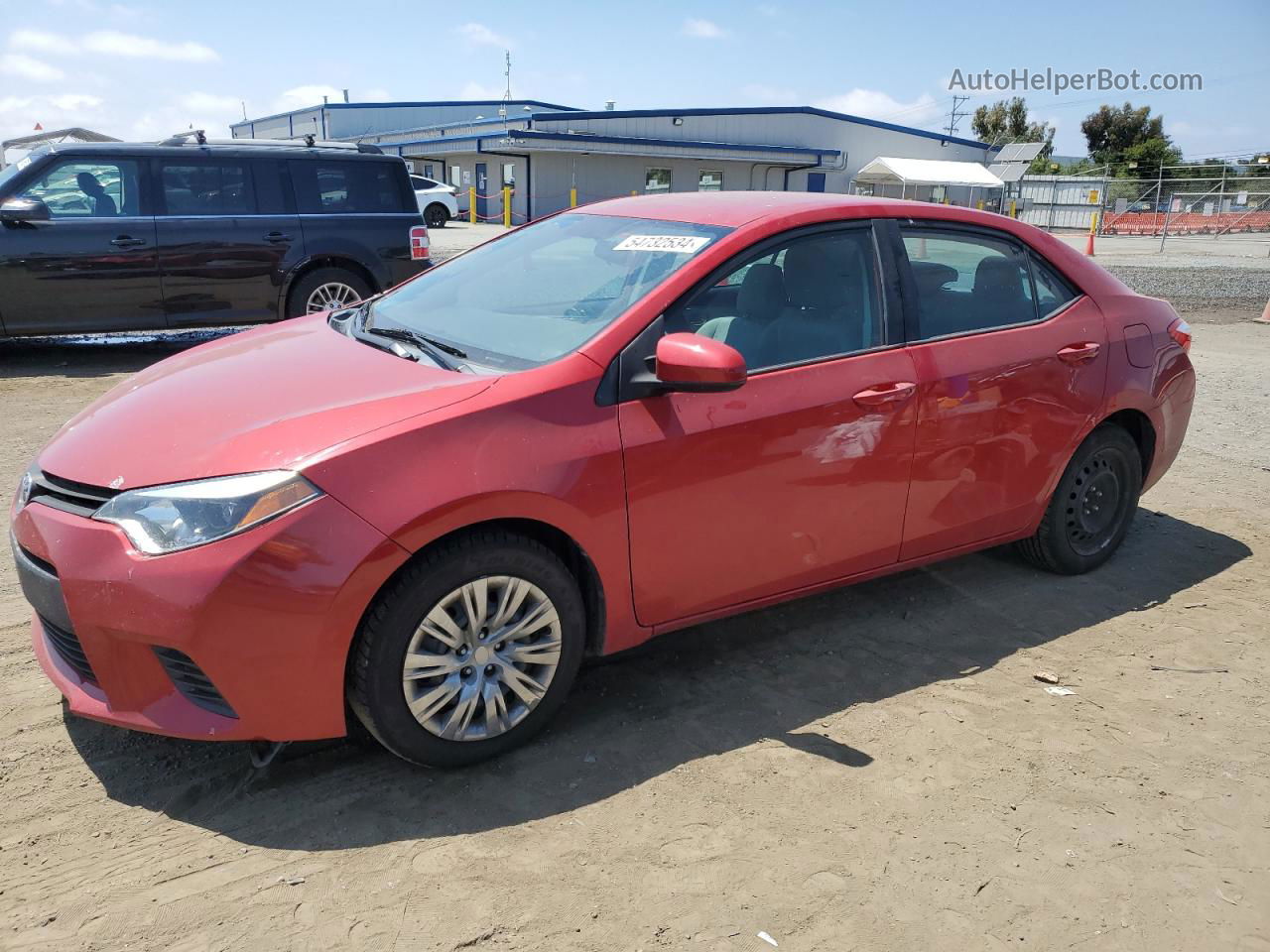 2016 Toyota Corolla L Red vin: 2T1BURHE7GC525803