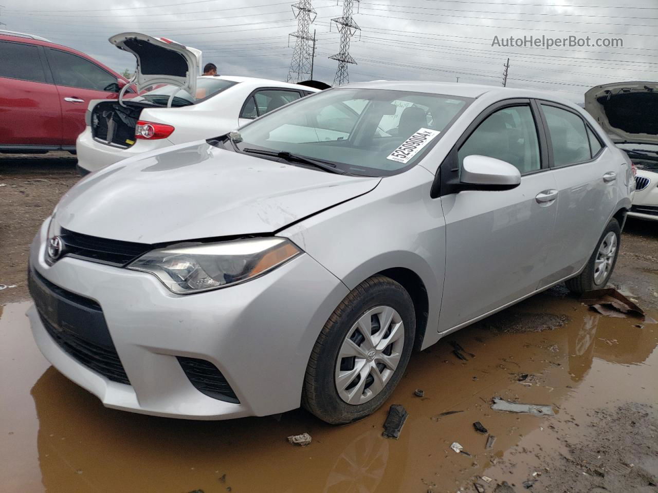 2016 Toyota Corolla L Silver vin: 2T1BURHE7GC537644