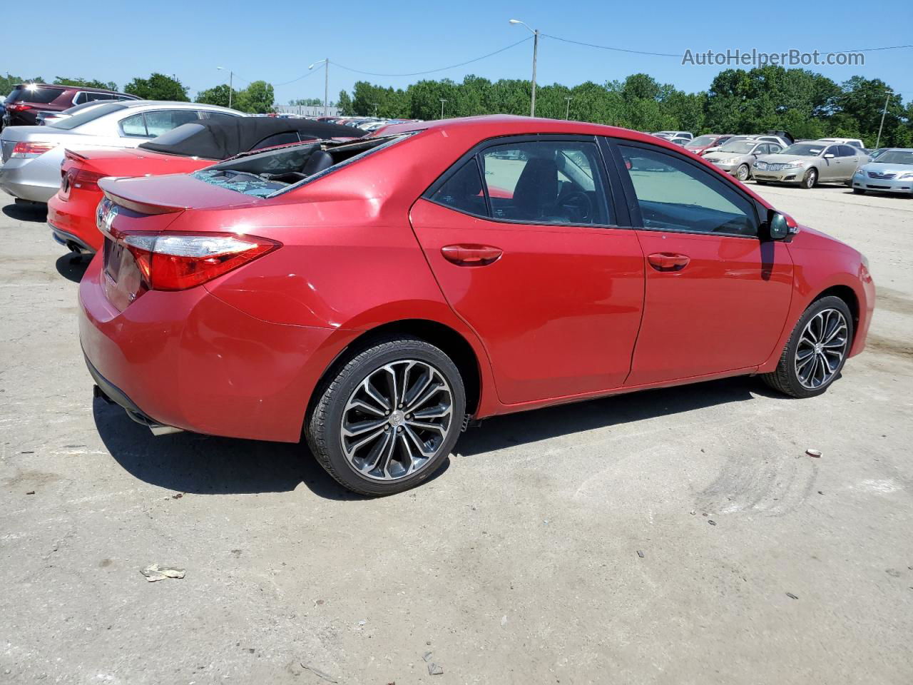 2016 Toyota Corolla L Red vin: 2T1BURHE7GC542827