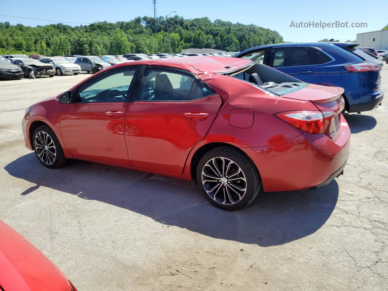 2016 Toyota Corolla L Red vin: 2T1BURHE7GC542827