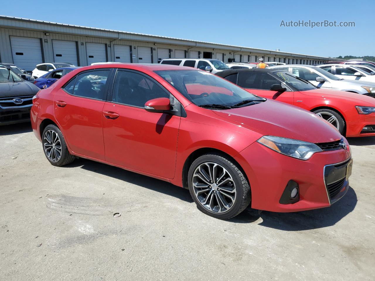 2016 Toyota Corolla L Red vin: 2T1BURHE7GC542827