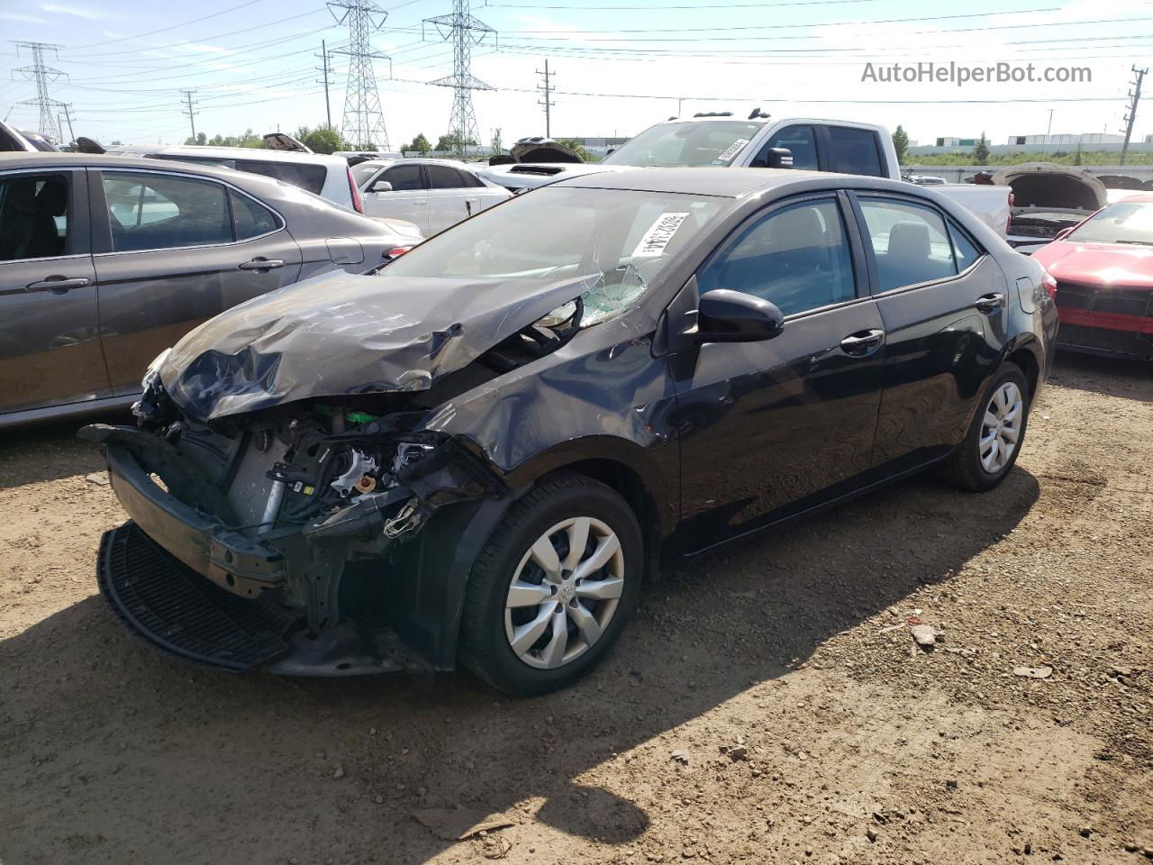 2016 Toyota Corolla L Gray vin: 2T1BURHE7GC570465