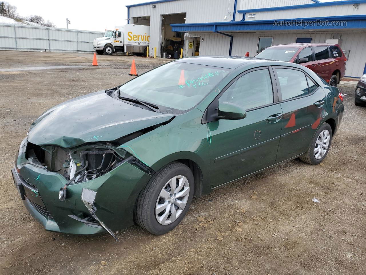 2016 Toyota Corolla L Green vin: 2T1BURHE7GC571132